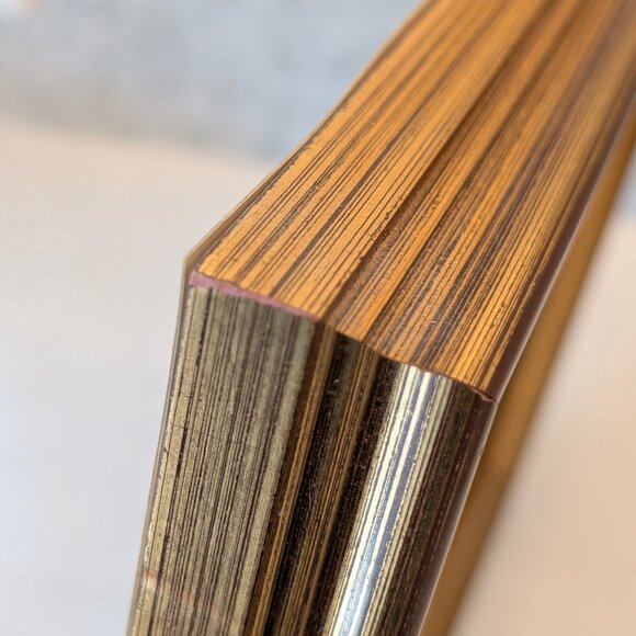 Italian picture of house in the country side, gold leaf, hand painted and silk s - Picture 3 of 9